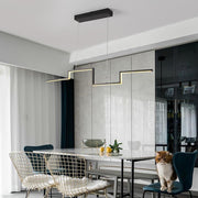 Modern Irregular Linear 1 - light Metal PVC Island Hallway LED Pendant Lighting