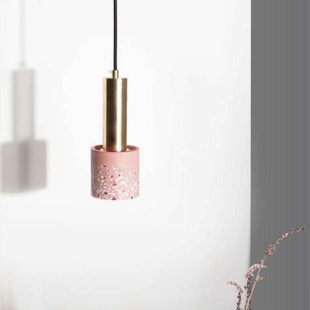 4'' Incandescent LED 1-Light Single Design Pendant Light Nordic Style Modern Metal Cement Island Lights