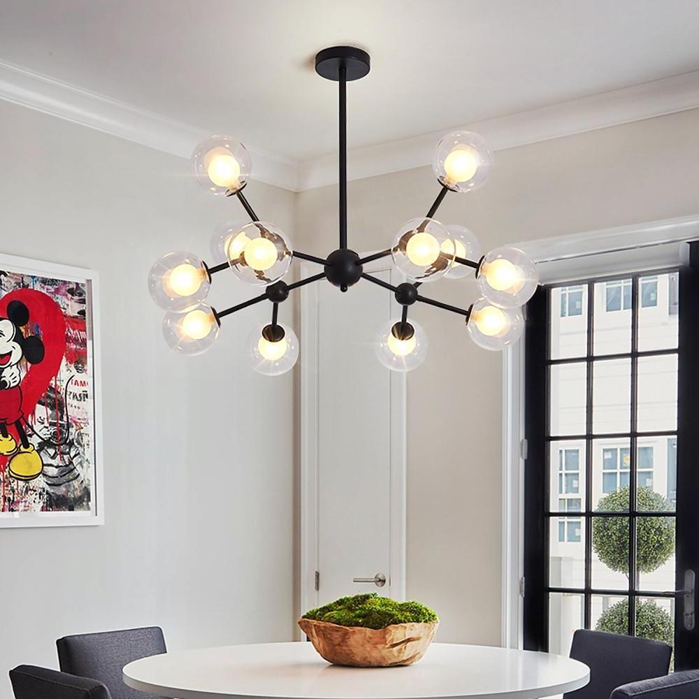 Radiant Beauty 12 - Light Sputnik Semi Flush Fixture Chandelier