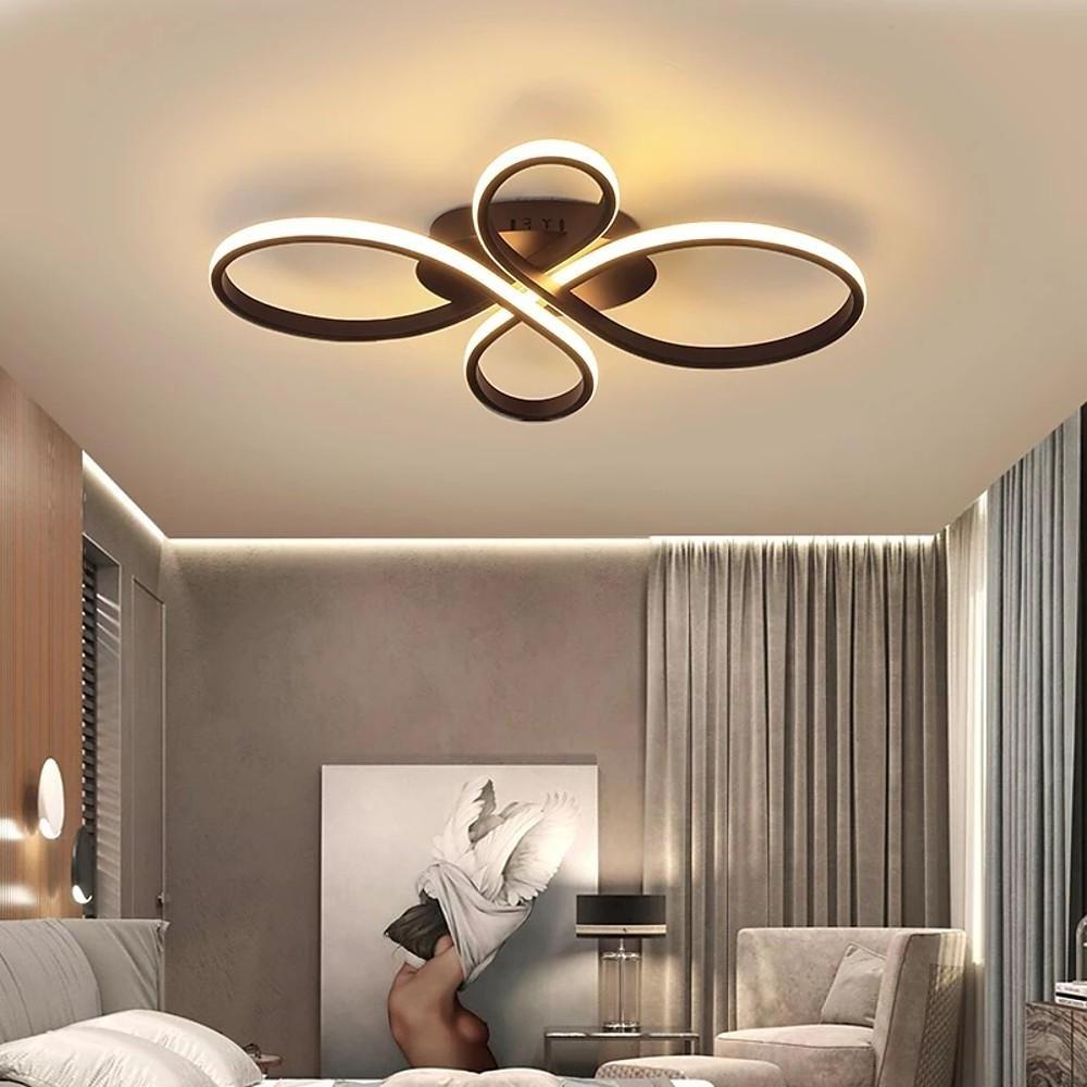 31'' LED 1-Light Geometric Shapes Flush Mount Lights Nordic Style LED Metal Silica gel Dimmable Ceiling Lights-dazuma