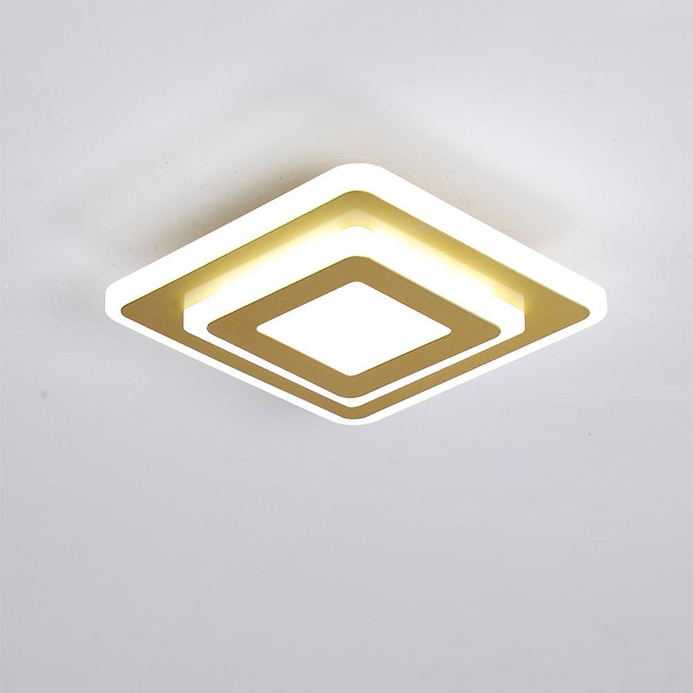 8'' LED 1-Light Square Line Design Flush Mount Lights Modern LED Metal Acrylic Modern Style Flush Mounts Semi Flush Mounts-dazuma