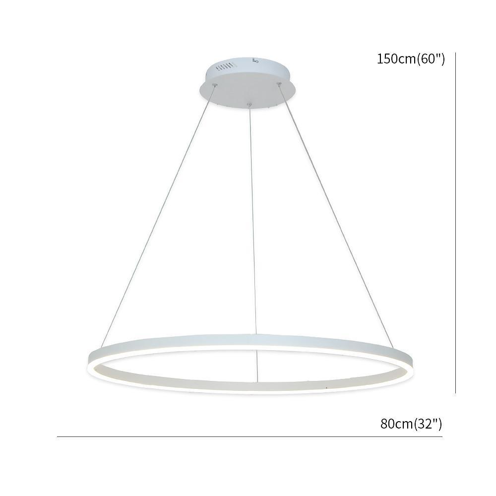 31'' LED 1-Light Geometric Shapes Circle Design Dimmable Pendant Light Modern LED Aluminum Acrylic Geometrical Circle Circle Design