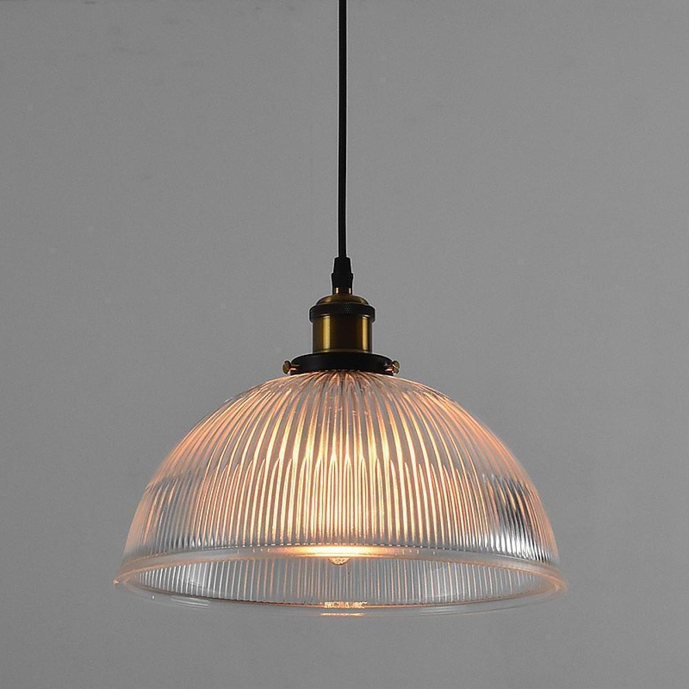 Electroplated Metal Glass Bowl - shaped LED Vintage Pendant Lighting