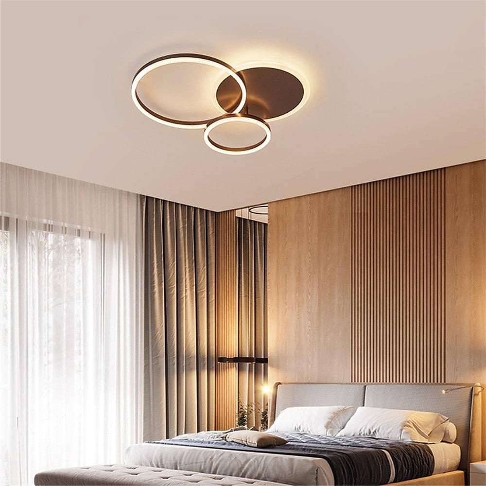 3 - Layers LED Modern Circle Flush Mount Light - 3 - Color Dimmable, 26"x20"