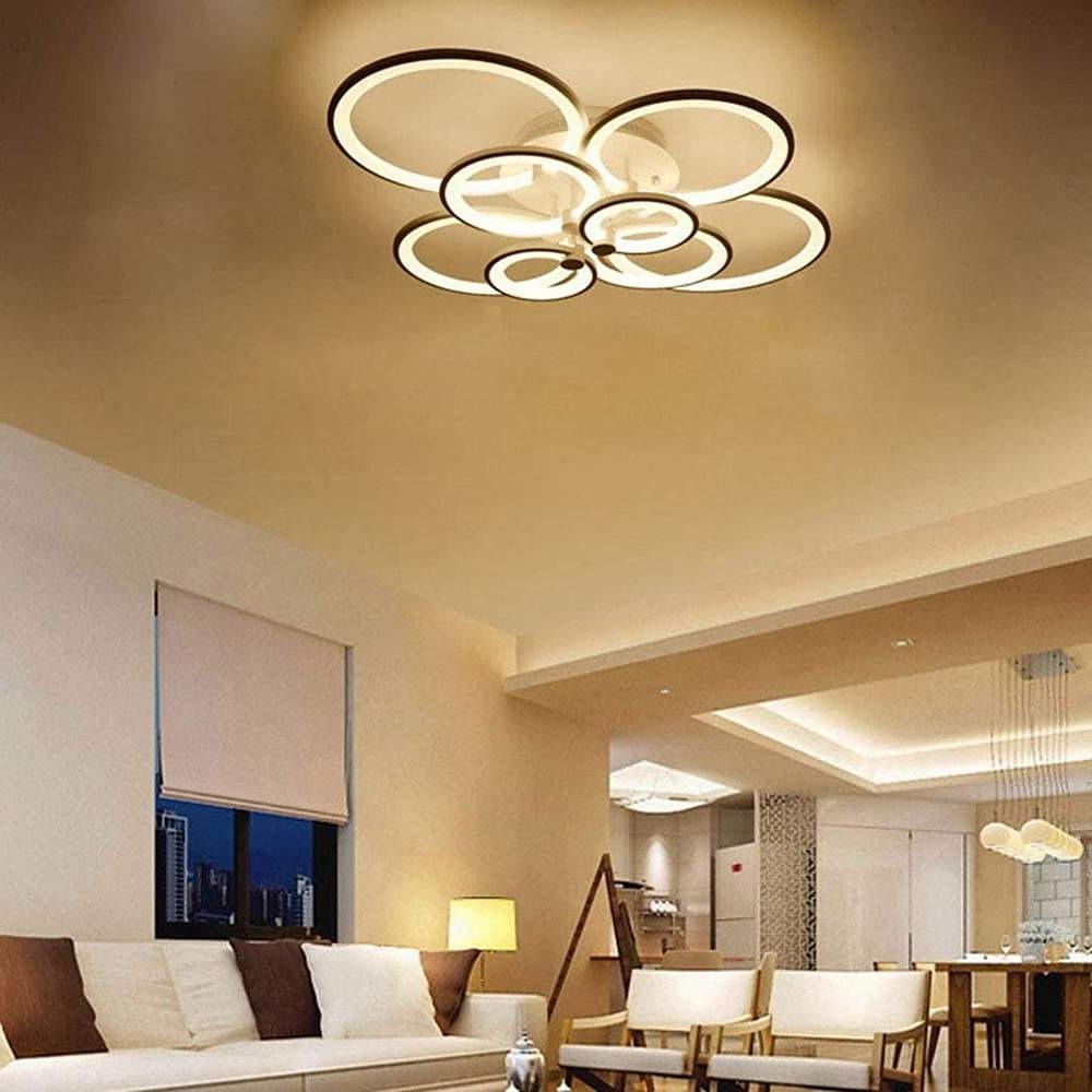 37'' LED 8-Light 6-Light 4-Light Geometric Shapes Line Design Dimmable Flush Mount Lights Modern LED Metal Acrylic Minimalist Linear Layered Modern Style Dimmable Ceiling Lights