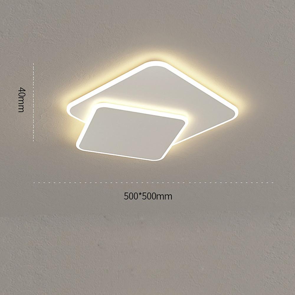 2 - Light White Square LED Flush Mount Ceiling Light for Bedroom