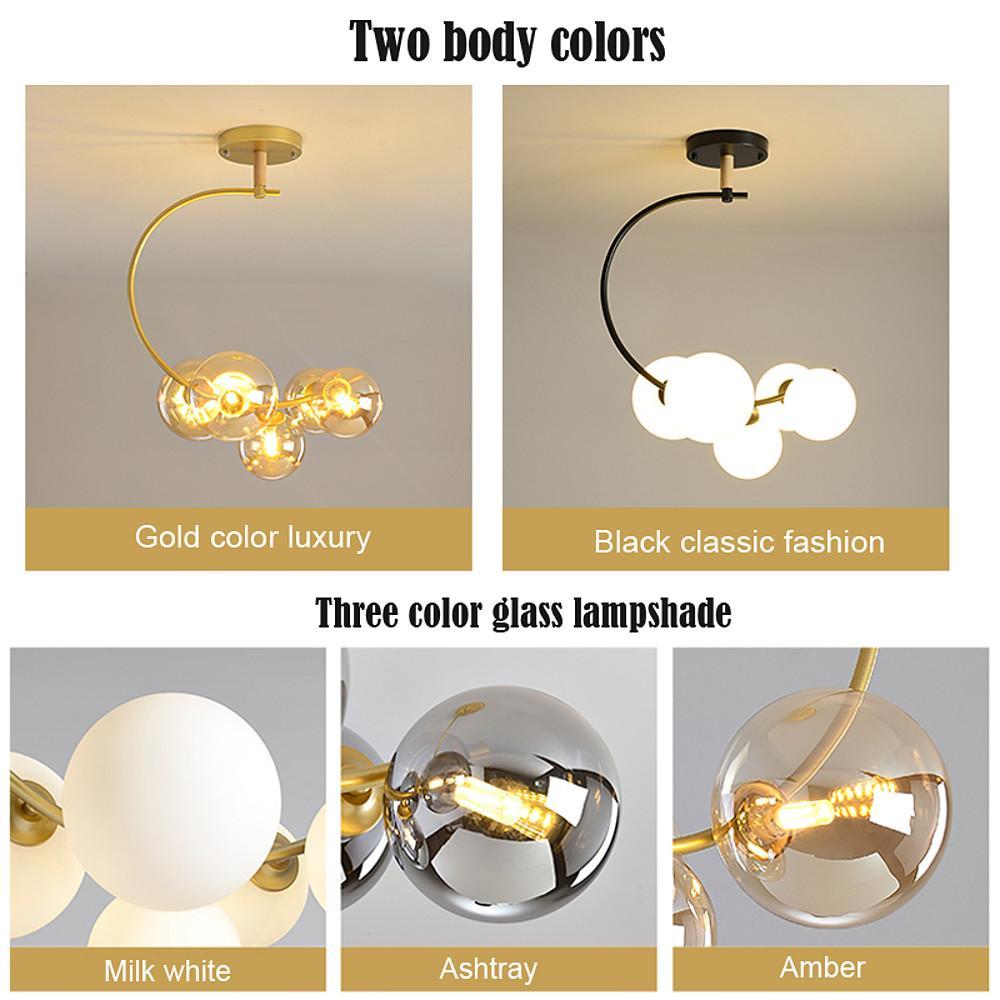 5 - Light Cluster Globe Chandelier Dining Room Chandelier