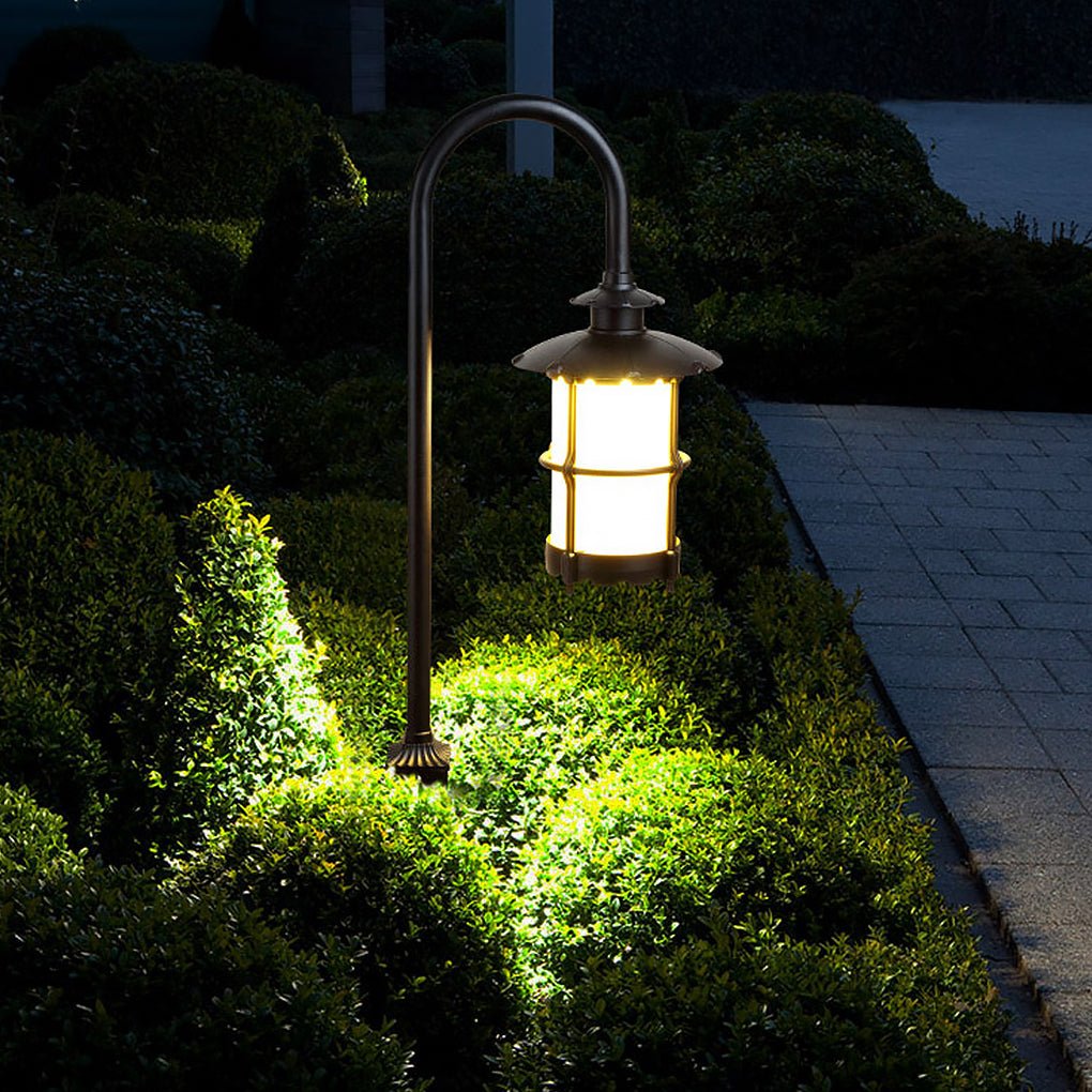 Vintage Arc LED Outdoor Post Lights Lantern Lamp Garden Lights Waterproof  Pathway Lights Landscape Lighting Pole Light for yard – Dazuma