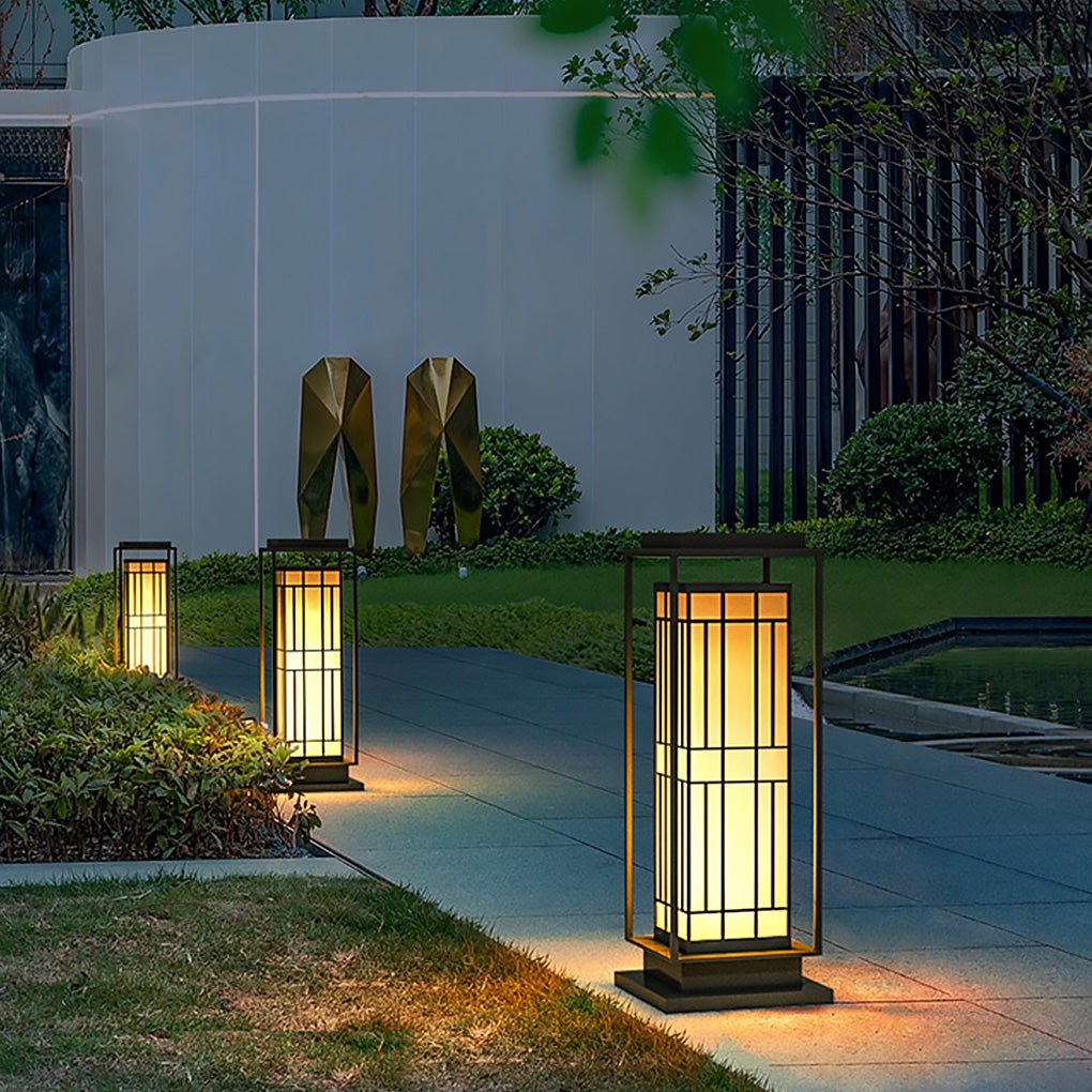 Asian Inspired Solar Path Lights Elegant Retro LED Decor for Outdoor Spaces