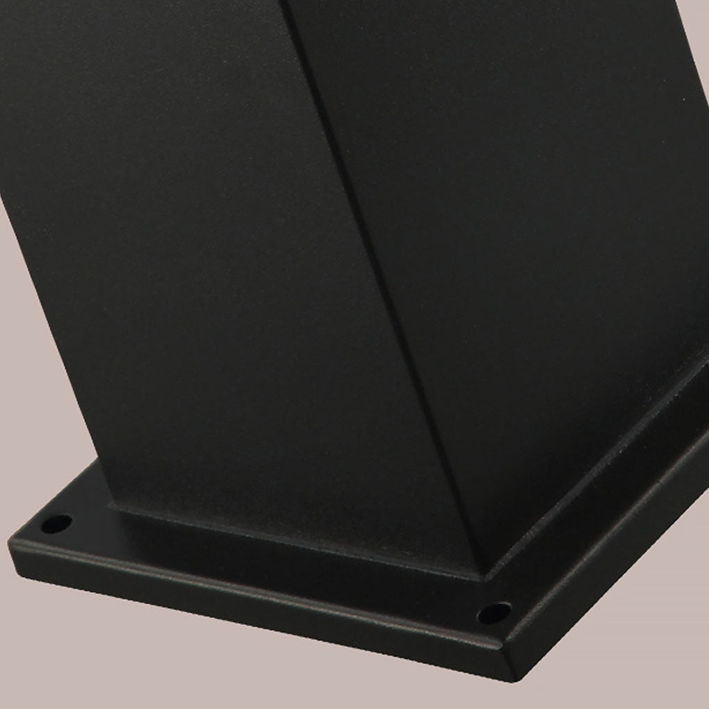 Elegant Solar - Powered Square Bollard Light Retro European Garden Lighting