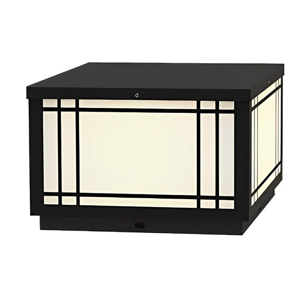 Retro Grilles Waterproof LED Fence Post Lights with Remote