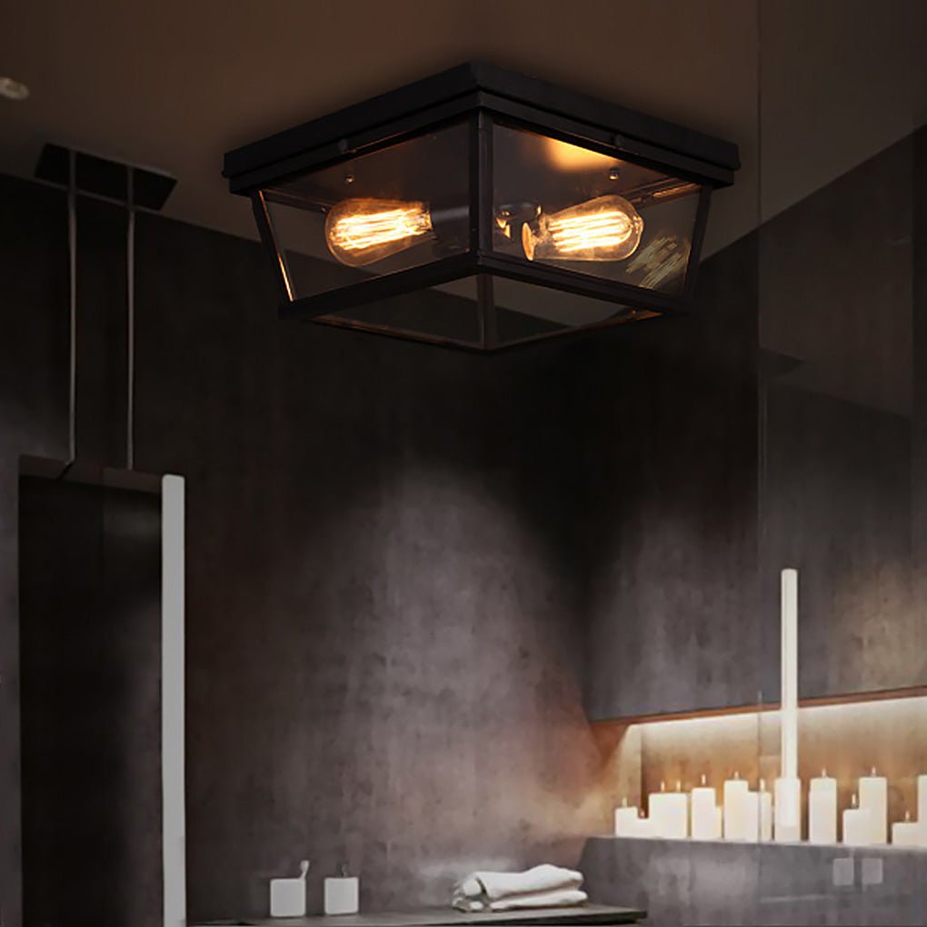 Retro Industrial Style Creative Double - head Porch Balcony Corridor LED Ceiling Lamp