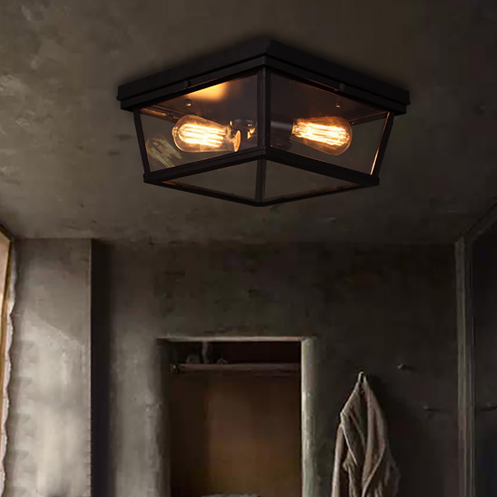 Retro Industrial Style Creative Double - head Porch Balcony Corridor LED Ceiling Lamp