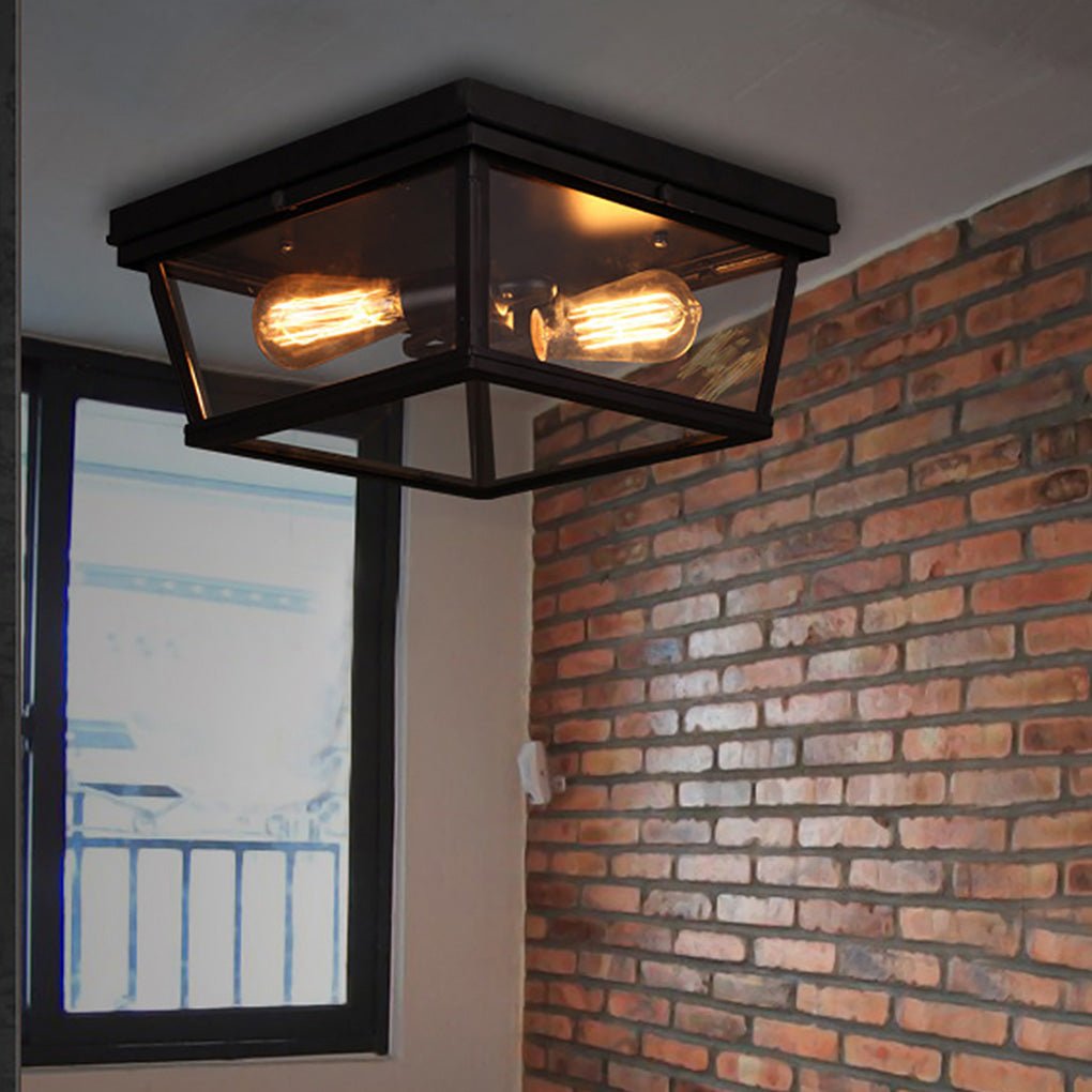 Retro Industrial Style Creative Double - head Porch Balcony Corridor LED Ceiling Lamp