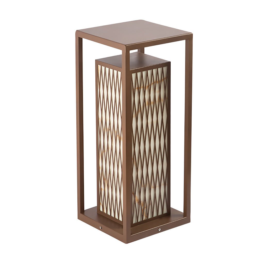 Classic Asian Courtyard Rectangular LED Outdoor Light