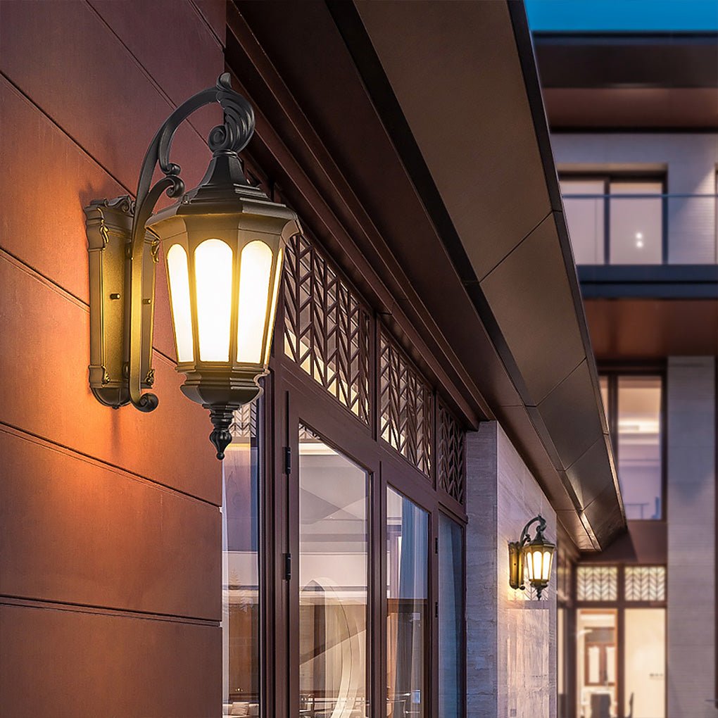 Retro wall sconce combines European elegance with waterproof durability, ideal for patios, gardens, and exterior walls.