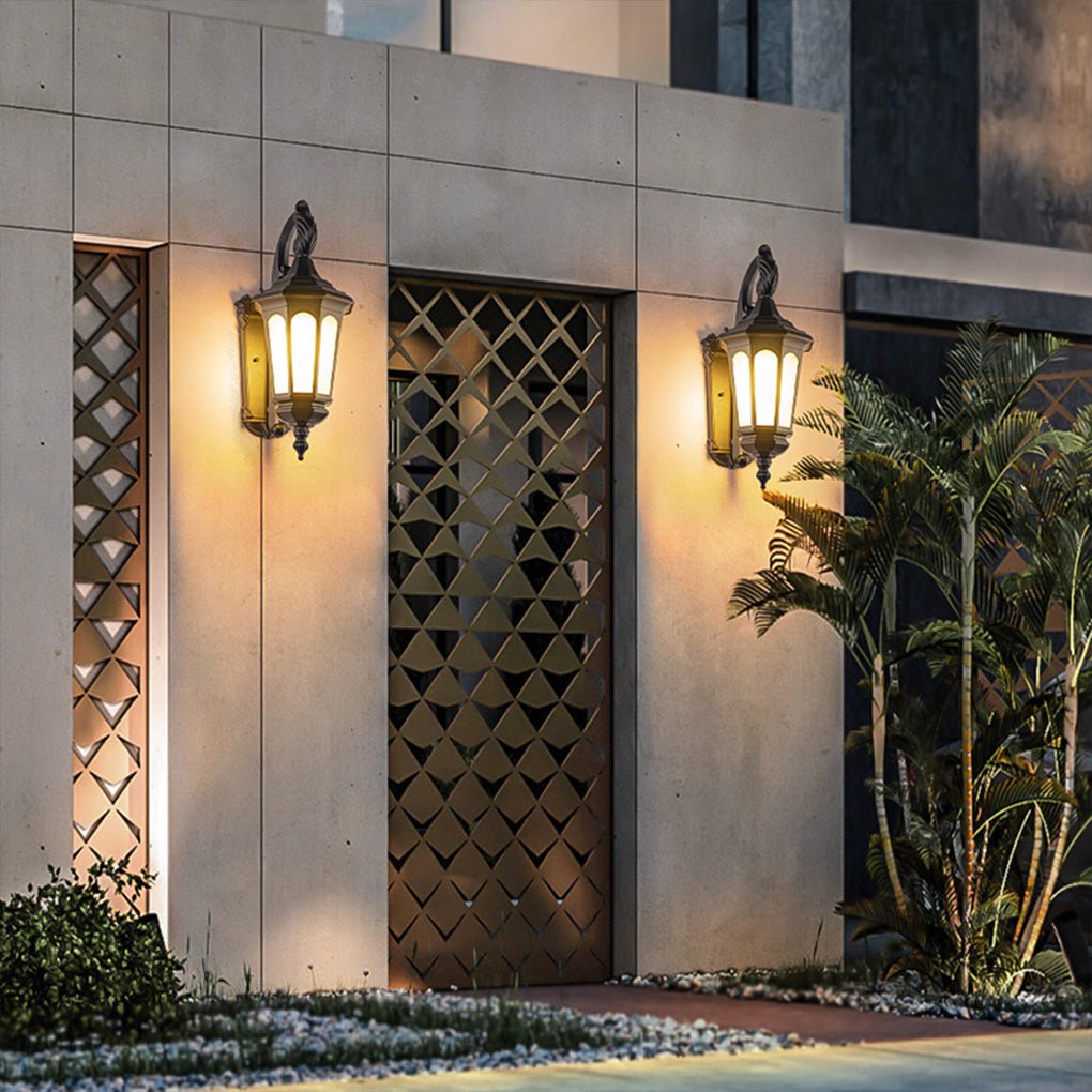 Retro wall sconce blends European sophistication with waterproof functionality for stylish and practical outdoor lighting.