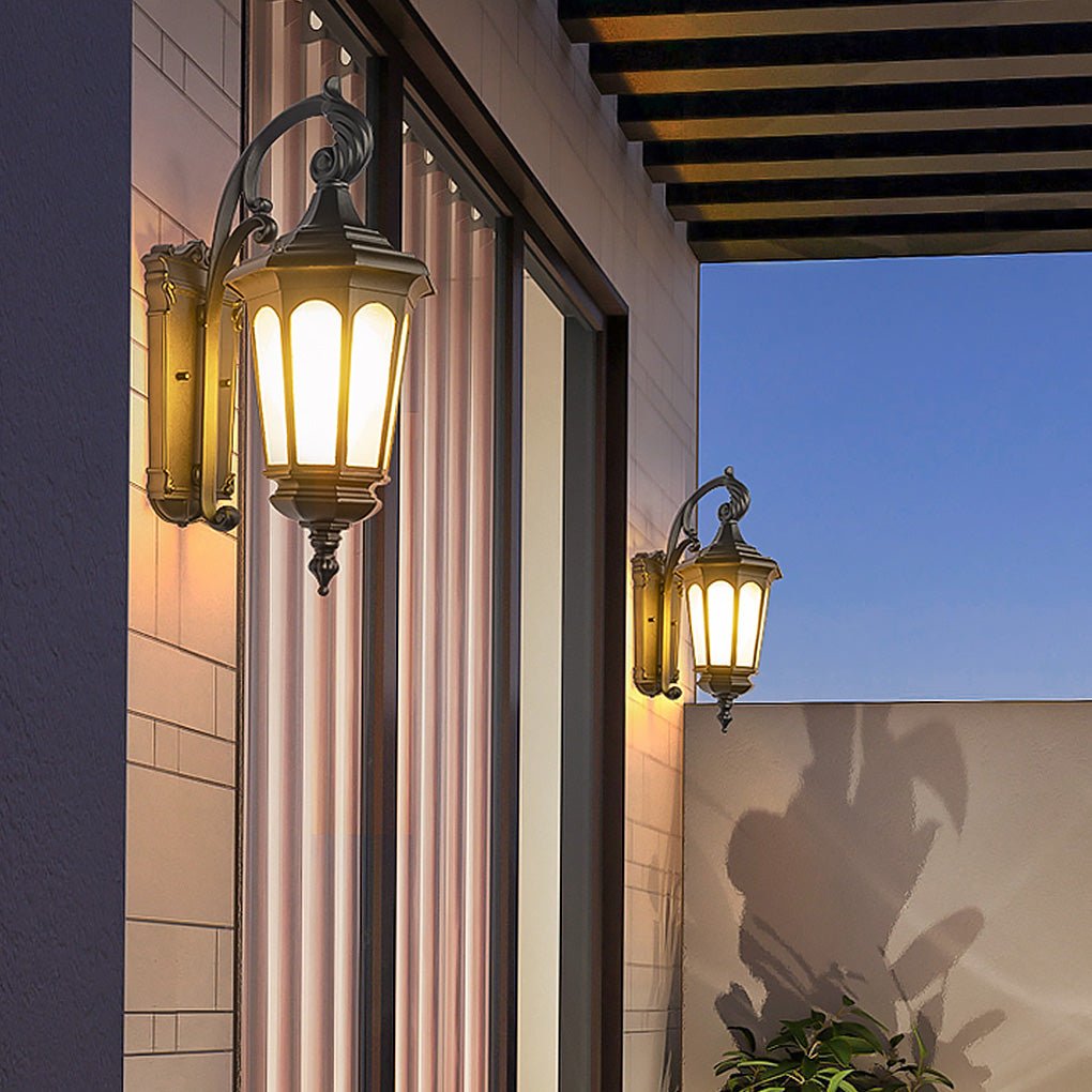 Retro wall sconce brings classic European charm to any outdoor area while providing durable, waterproof illumination.