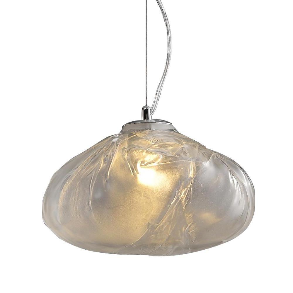 12'' LED 1-Light Single Design Pendant Light Nordic Style Glass Metal Island Lights-dazuma
