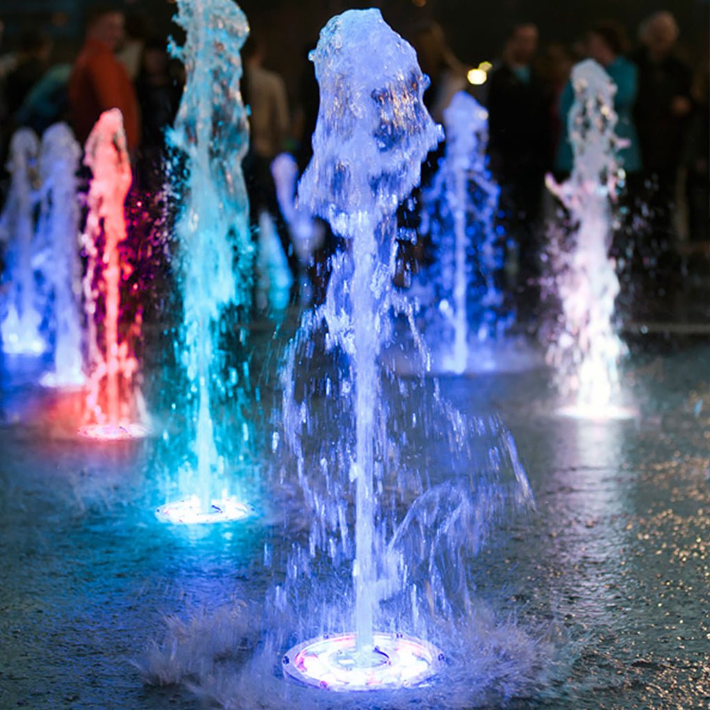 Vibrant LED Ring Pool Lights Waterproof and Colorful Fountain Illumination