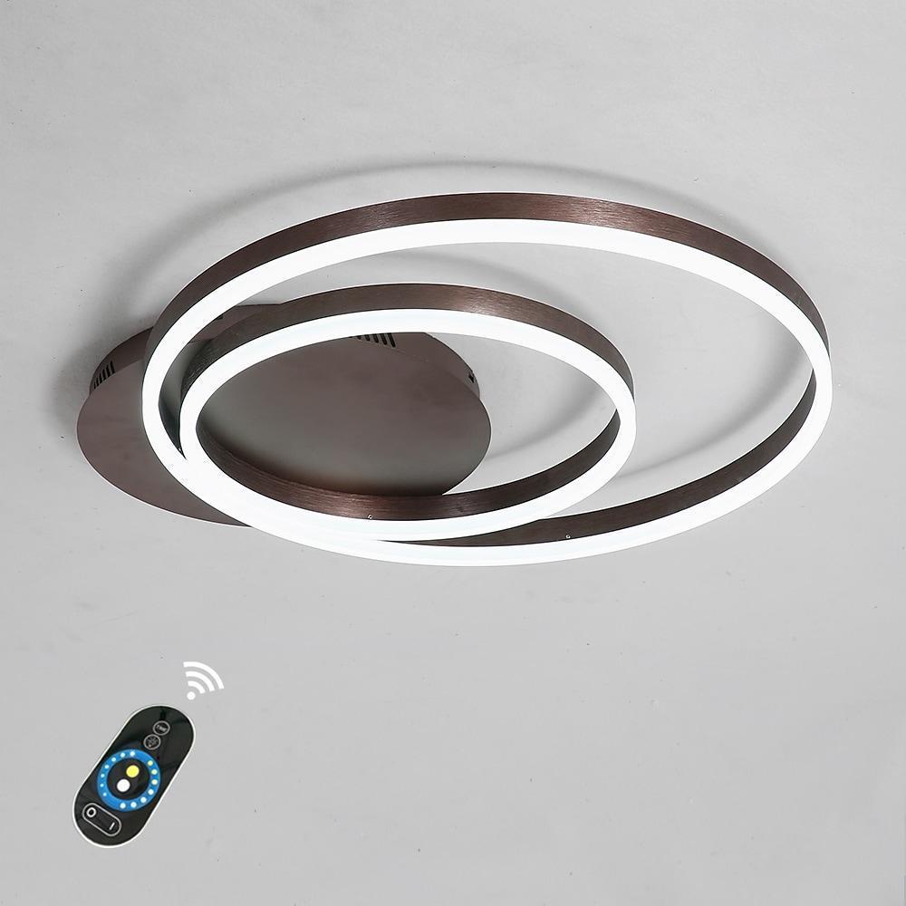 Ring pendant light fixture illuminating a modern living space with elegant light.