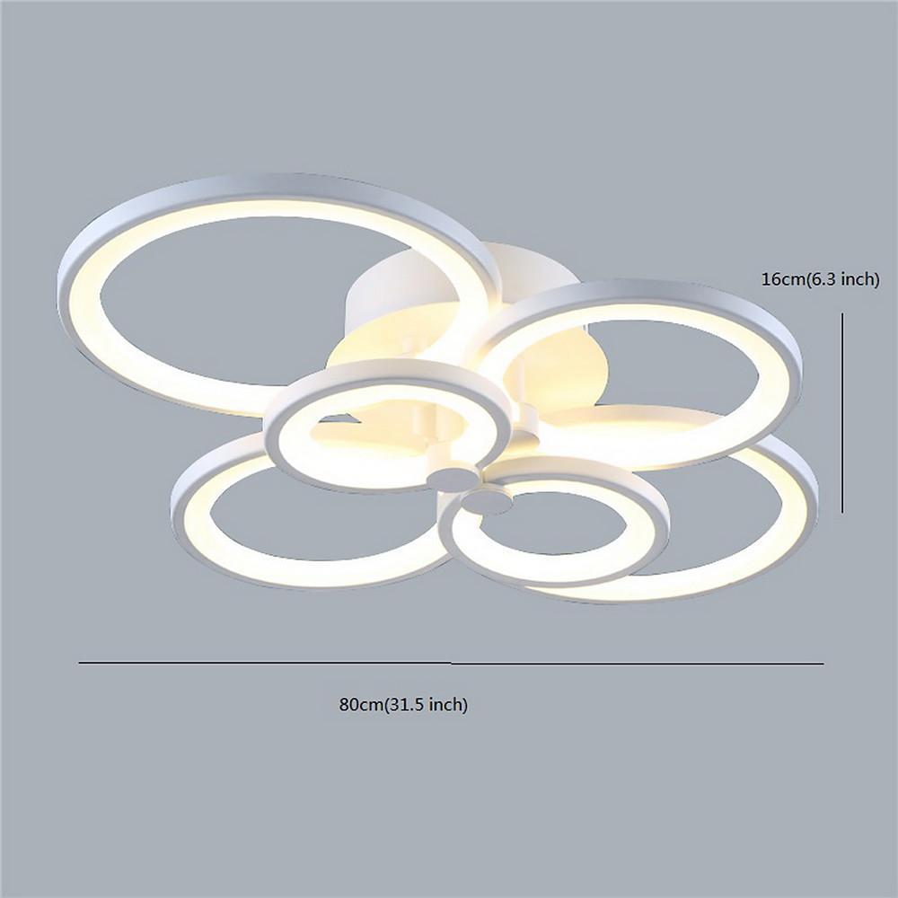 31'' LED 6-Light LED Mini Style Flush Mount Lights Modern Contemporary Metal Acrylic Linear Dimmable Ceiling Lights