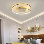 Unusual Flush Mount Ceiling Light Circular Metal Silica Gel LED Light
