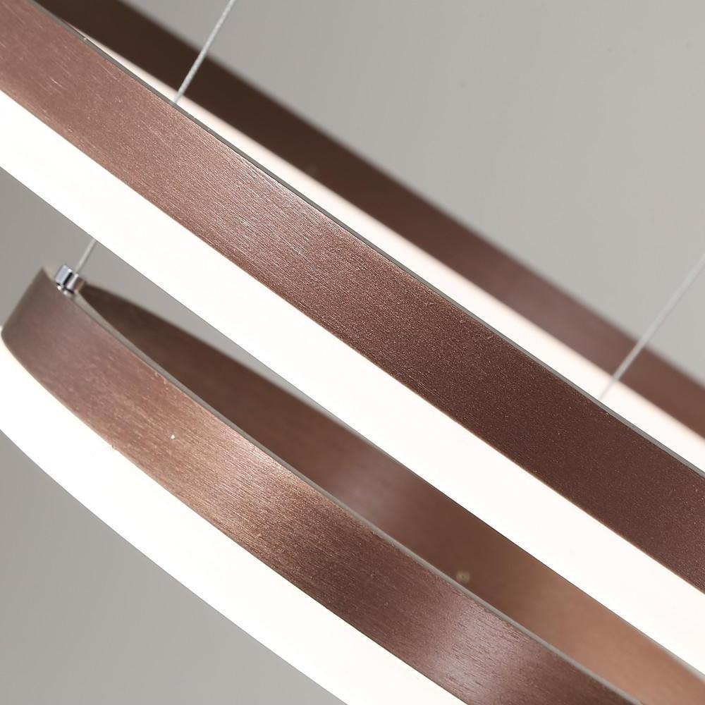 3 - Ring Modern Gold/Coffee Electroplated Dining Room Chandelier