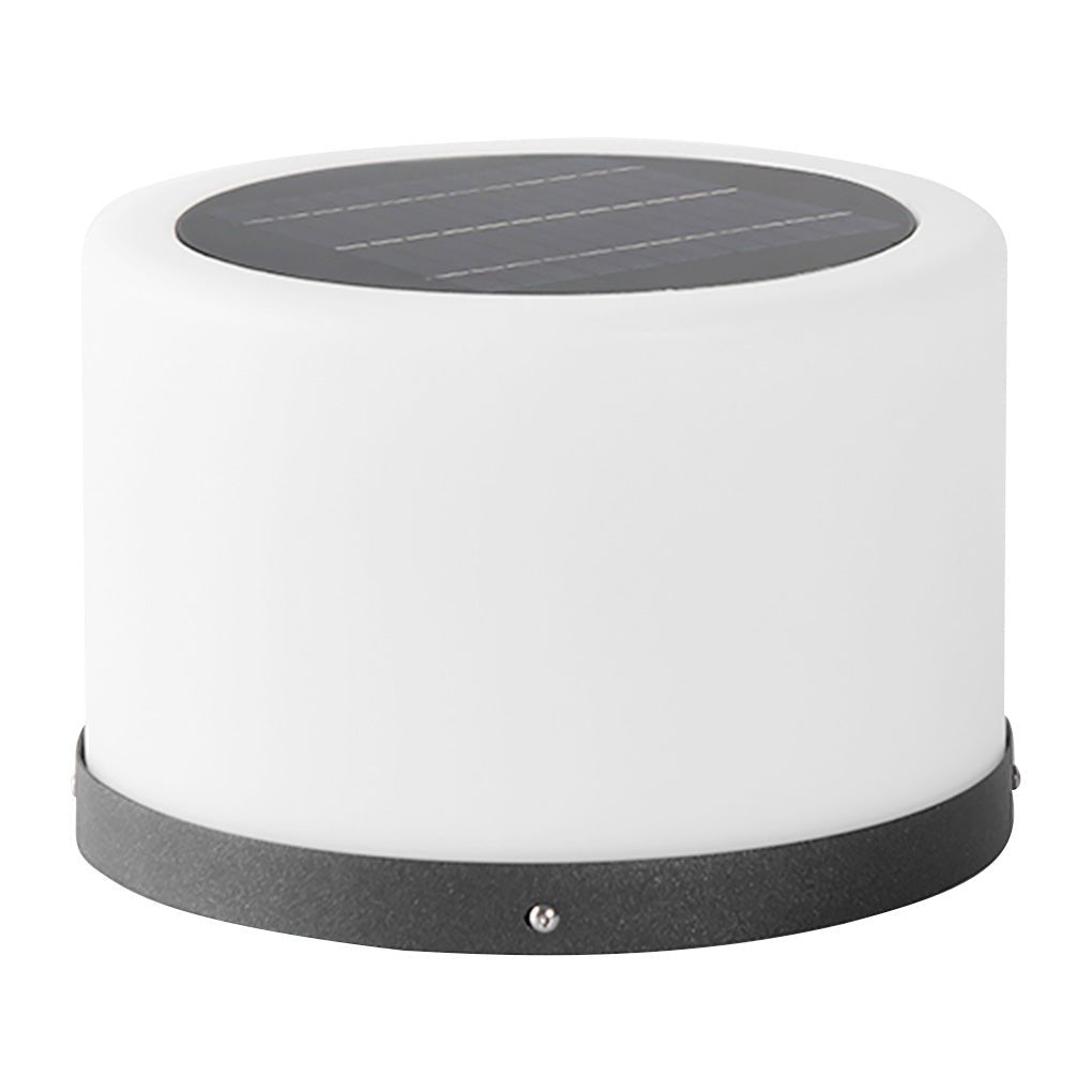 Round pillar lights dimensions, side view with height and width details.