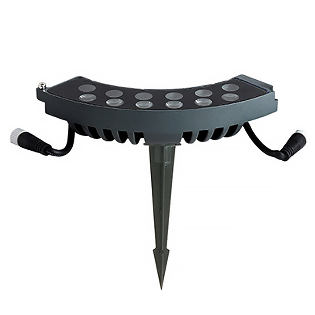 Round tree ring uplight showing circular LED layout from top view