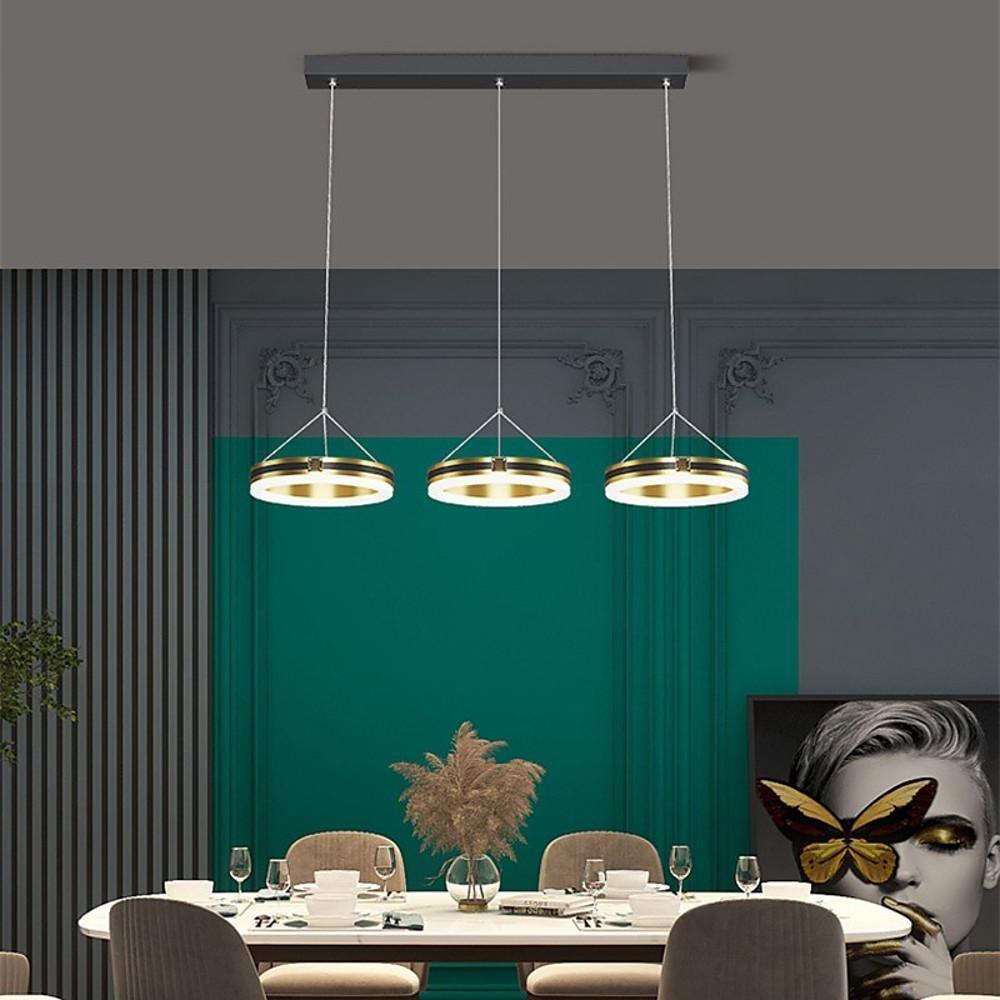 8'' LED 3-Light Single Design Chandelier Modern LED Metal Acrylic Stylish Modern Style Artistic Style Island Lights