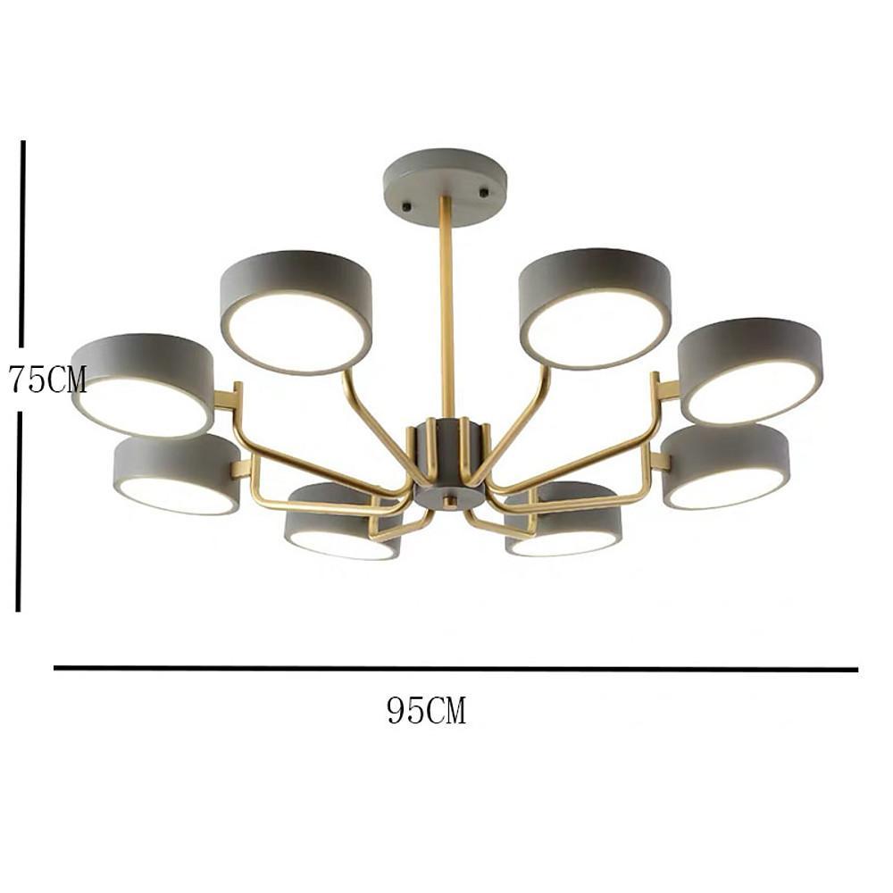 8 - Light Tasking Chandelier - Fixed 24'' Height, 3000K - 5400K