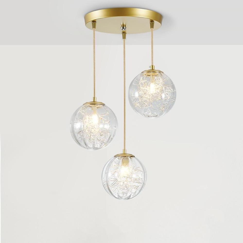 6'' LED Incandescent 3-Light 1-Light Single Design Pendant Light Nordic Style Artistic Glass Globe Island Lights-dazuma