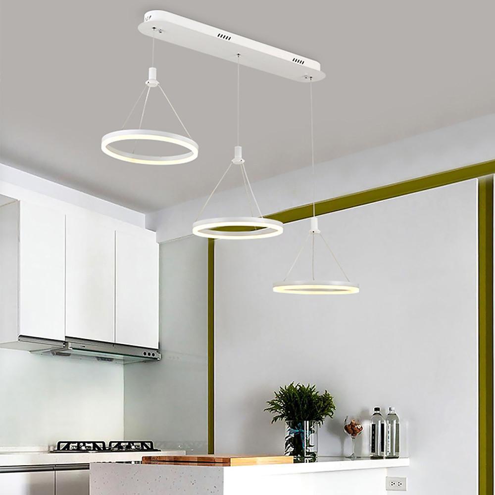 3 - ring Dimmable LED Modern Chandeliers Pendant Light Hanging Lamp
