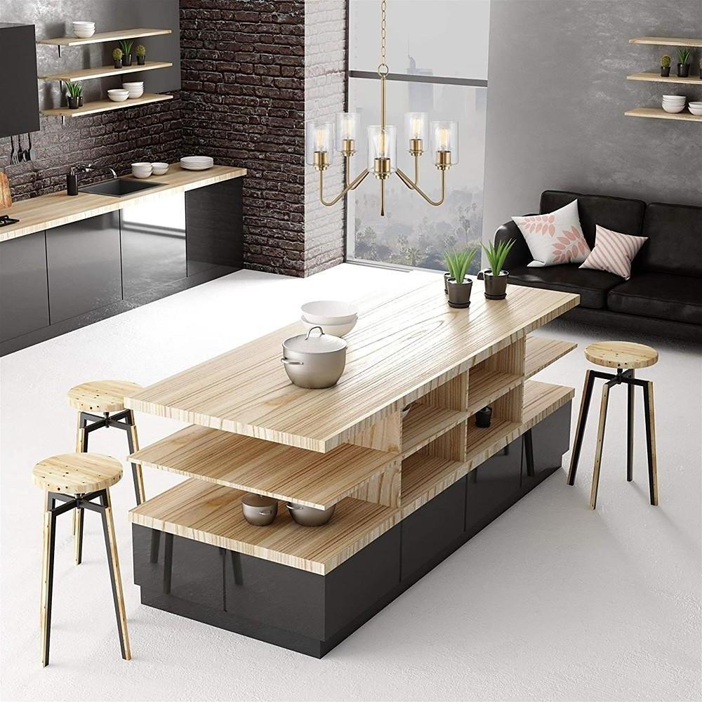 5 - light Candelabra Design Electroplated Glass Modern Chandeliers