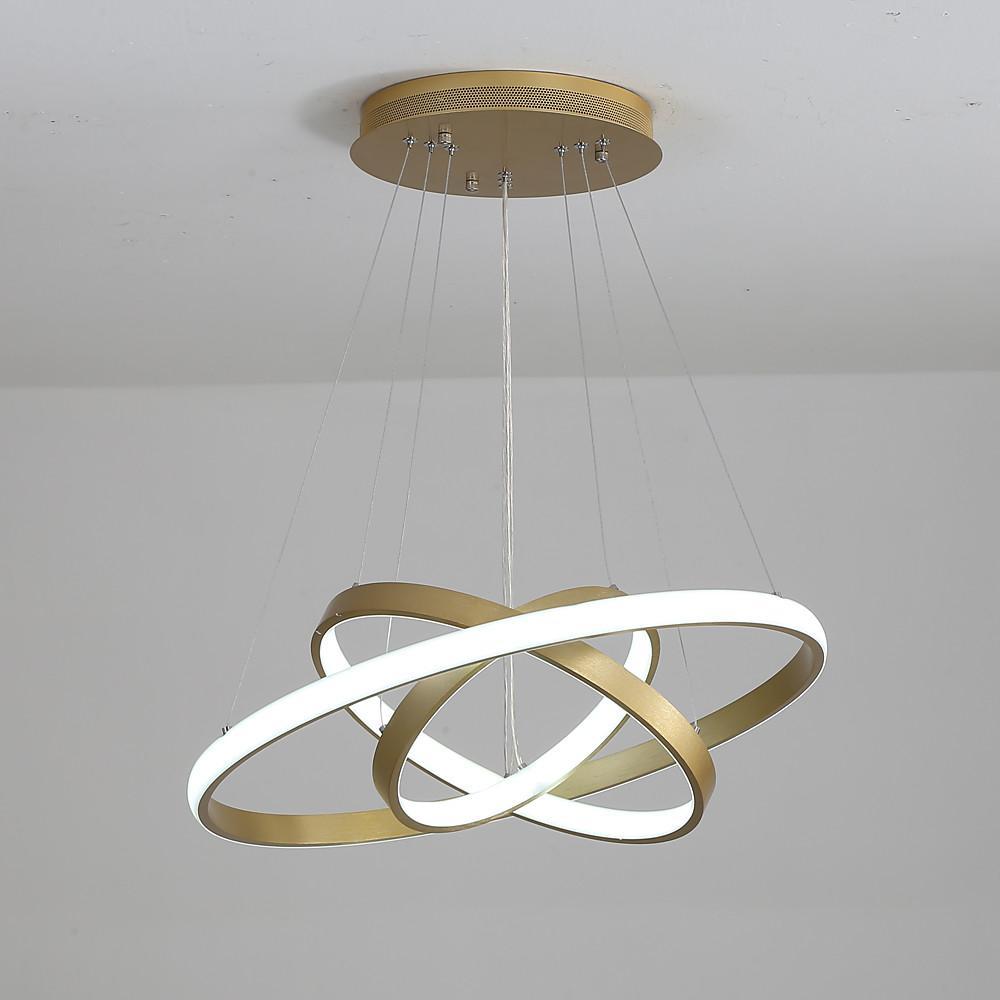 3 - ring Dimmable Contemporary Gold LED Chandelier Light Dining Room Chandeliers Lamp