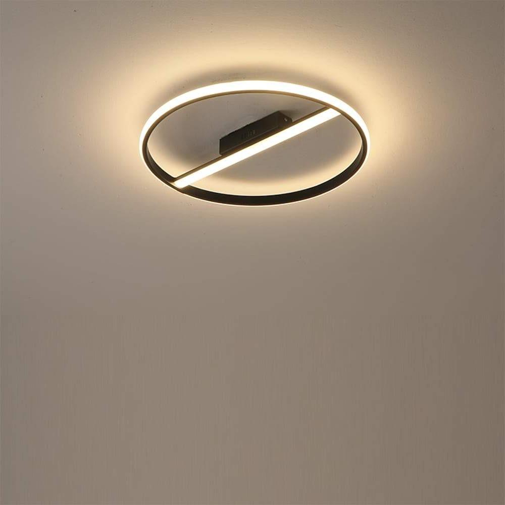 18'' LED 1-Light Flush Mount Lights LED Contemporary Metal PVC Linear Dimmable Ceiling Lights