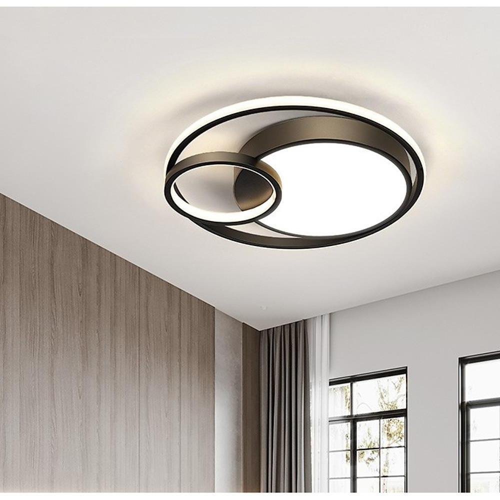 16'' LED 1-Light Circle Design Flush Mount Lights Nordic Style Metal PVC Modern Style Flush Mounts Semi Flush Mounts