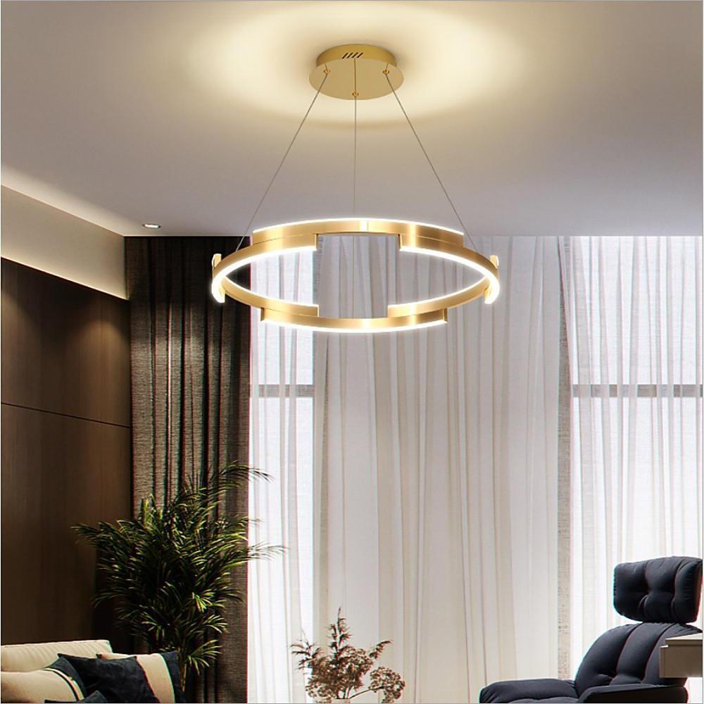 31'' LED 1-Light Circle Design Chandelier Modern LED Aluminum PVC Acrylic Chandeliers