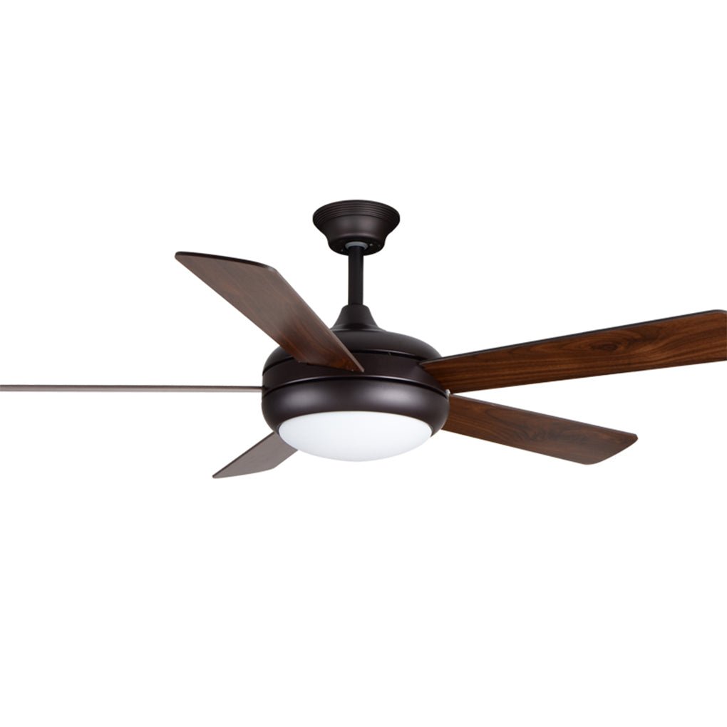 Semi-flush mount ceiling fan with light dimensions, providing size specifications.