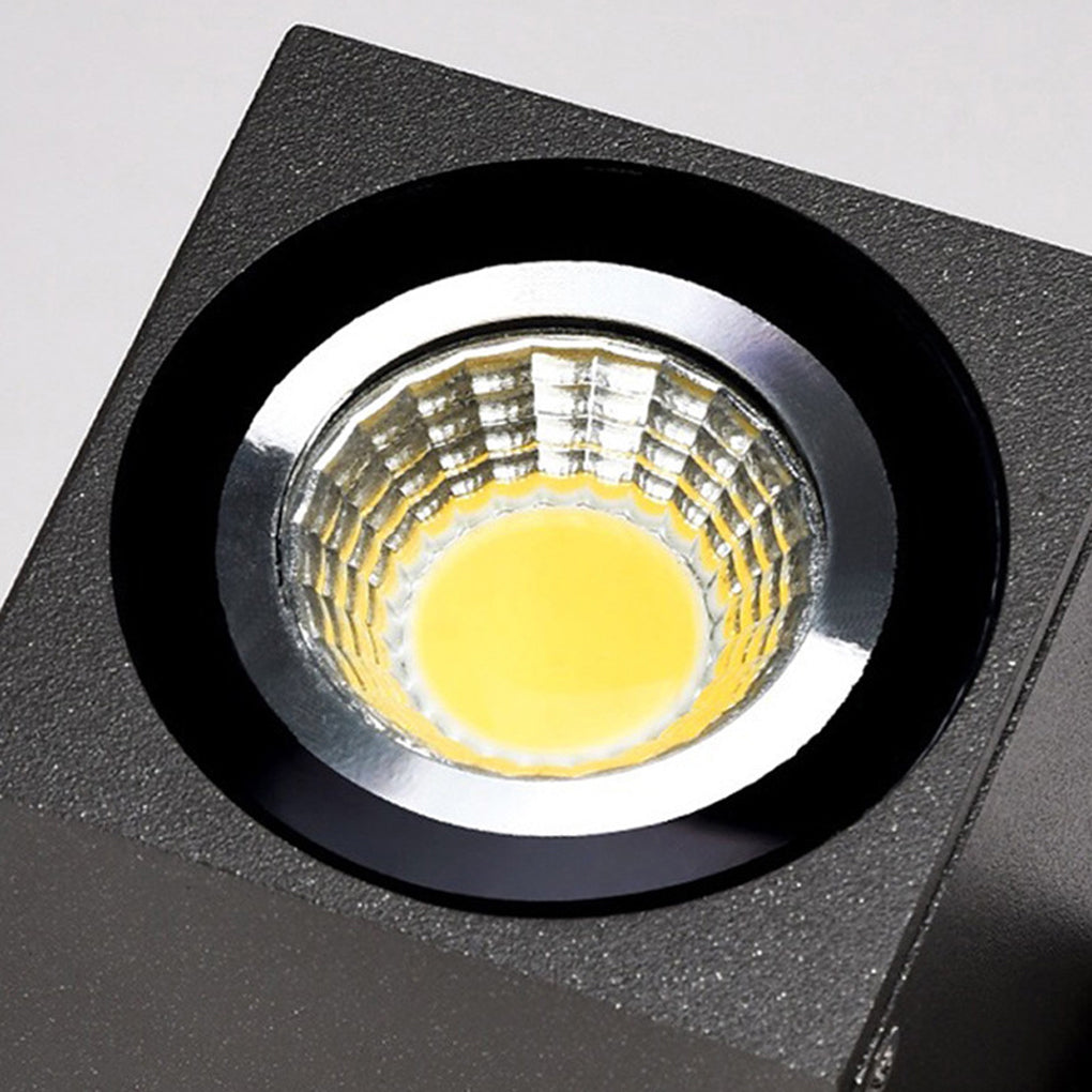 Sensor wall lights outdoor with COB LED, close-up of the light source.