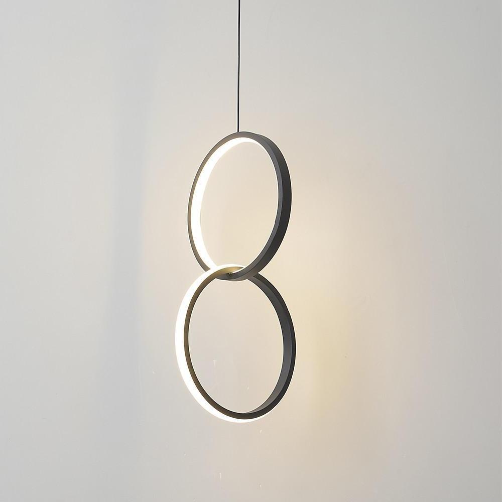 9'' LED 1-Light Circle Design Pendant Light Modern LED Aluminum Acrylic Mini Circle Pendant Lights