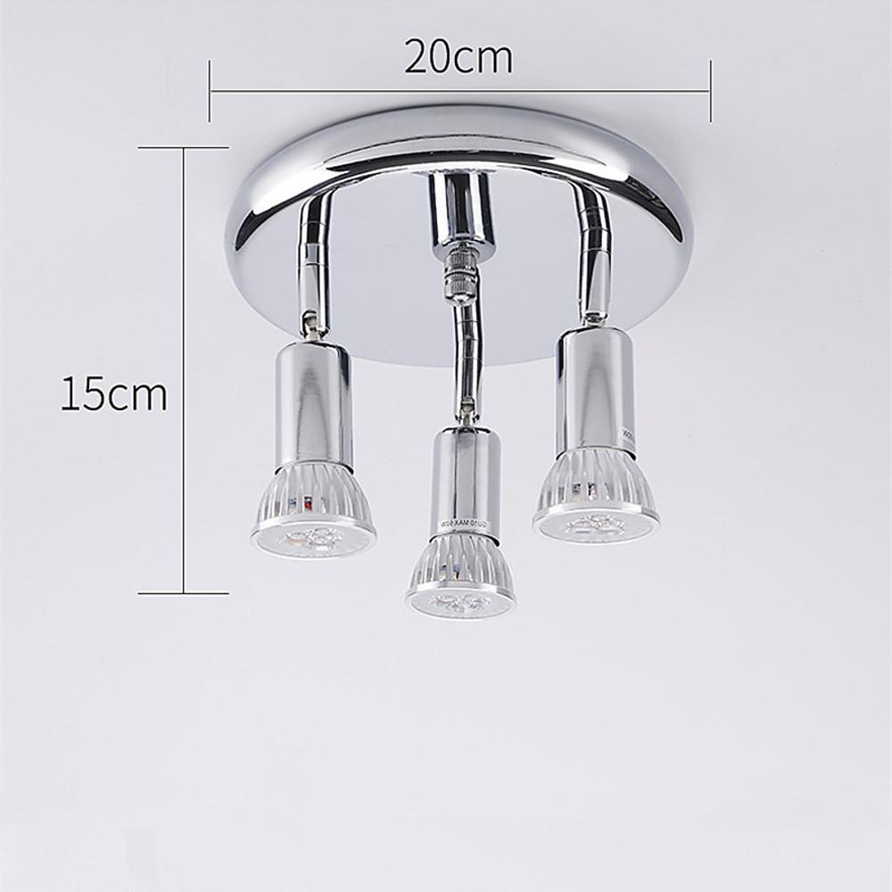 3 - Light Industrial Modern Metal Black Flush Mount Ceiling Light for Bedroom