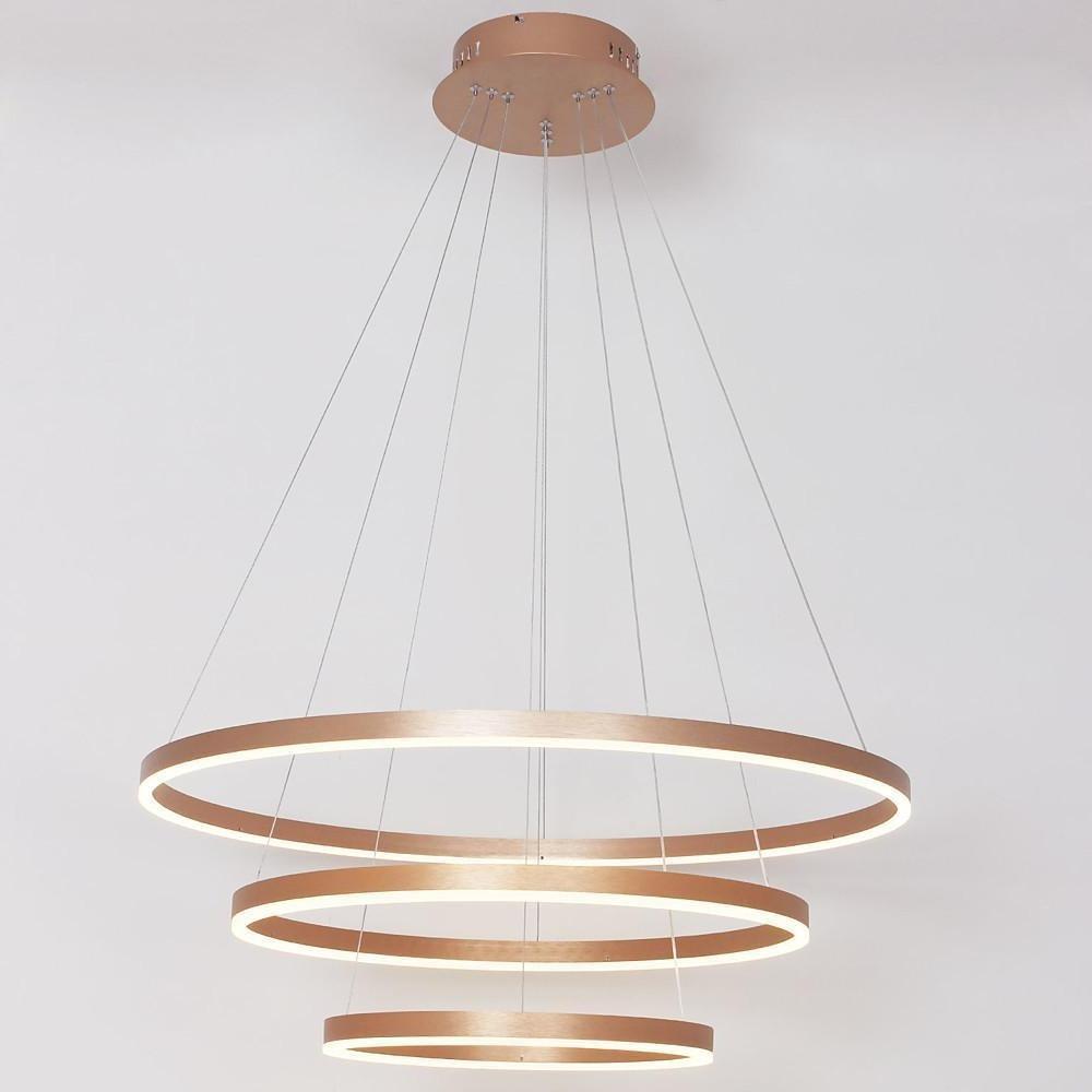 31'' LED 1-Light Dimmable Adjustable Chandelier Chic & Modern Metal Acrylic Geometrical Circle Design