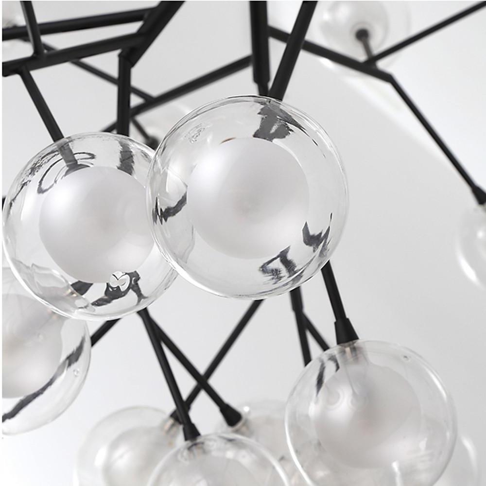 31'' LED 45 Sputnik Design Chandelier Nordic Style Modern Metal Glass Mini Chandeliers