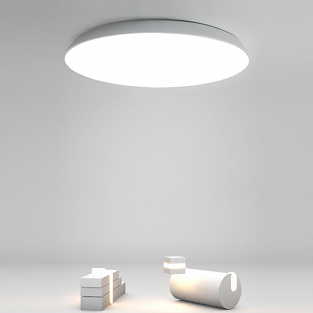 Simple Bowl Shaped Iron Acrylic Flush Mount Light for Study Living room Bedroom - Dazuma