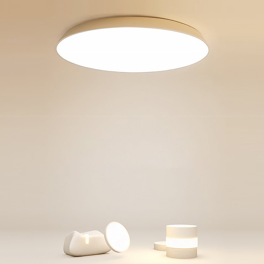 Simple Bowl Shaped Iron Acrylic Flush Mount Light for Study Living room Bedroom - Dazuma