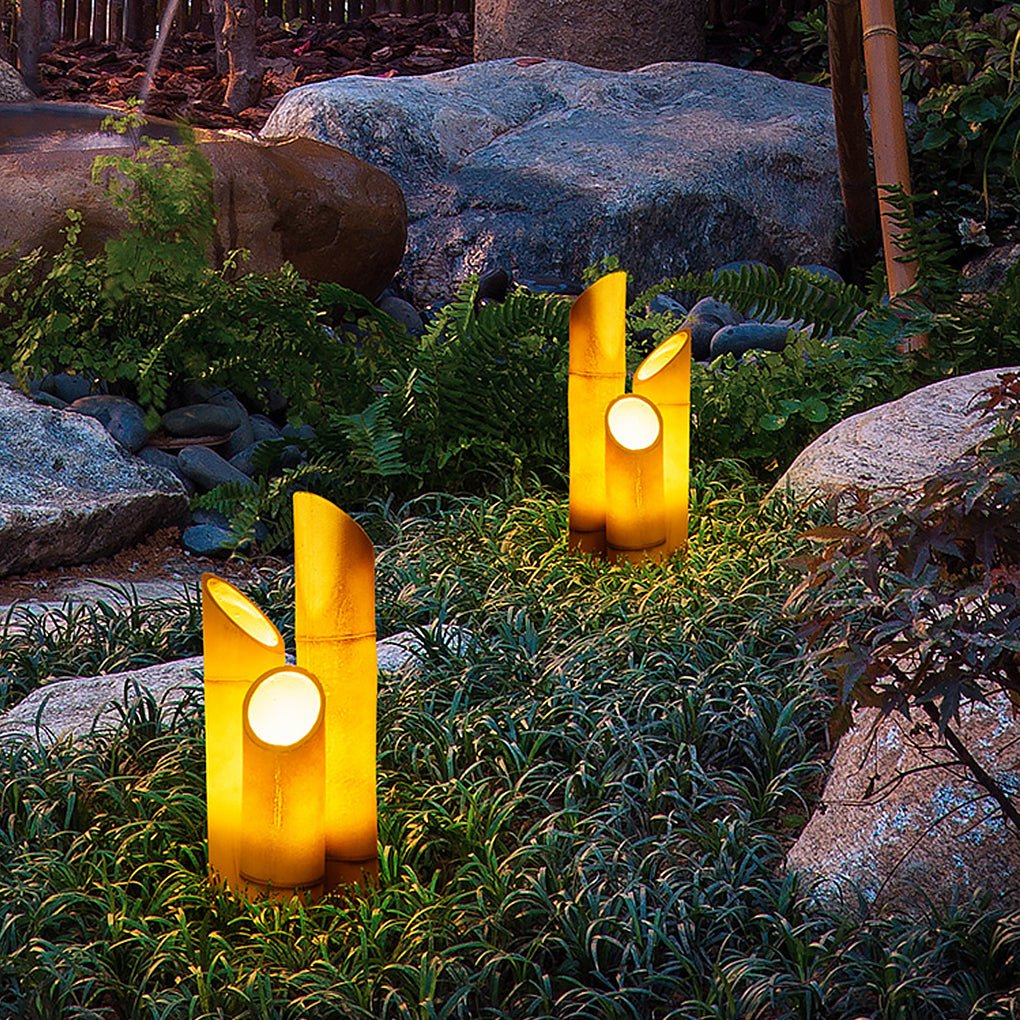 Realistic Bamboo LED Outdoor Lights Charming Landscape Lighting