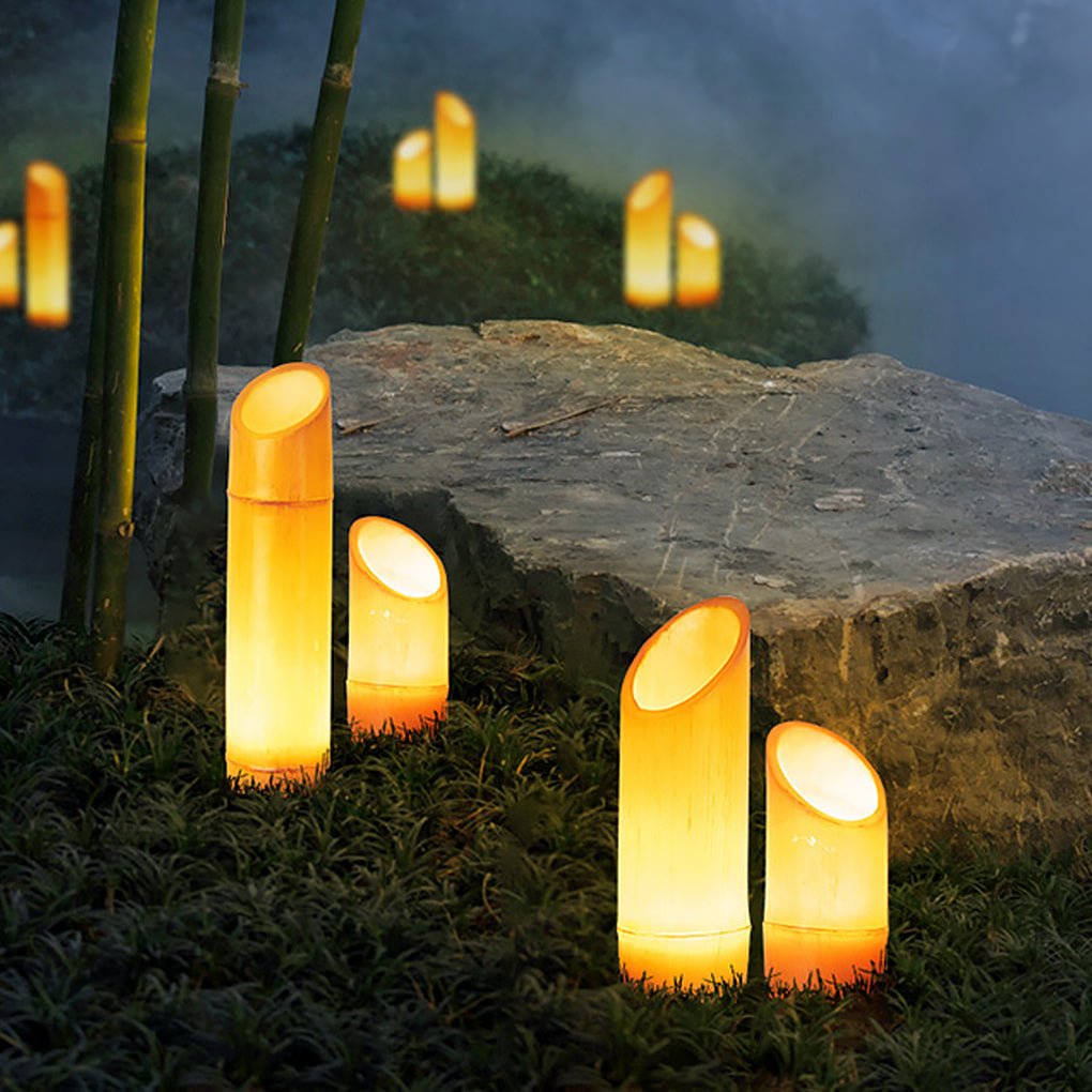 Realistic Bamboo LED Outdoor Lights Charming Landscape Lighting