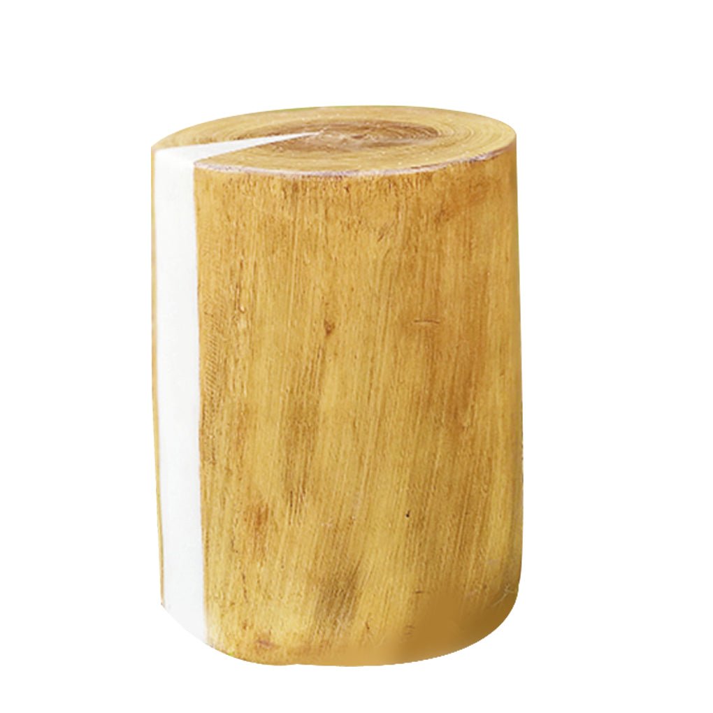 Realistic Tree Stump LED Outdoor Garden Lights - Cylindrical, Textured Design